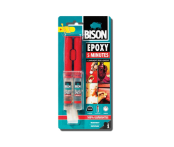 kolla epoxiki bison epoxy syrigne 5min 24ml 1